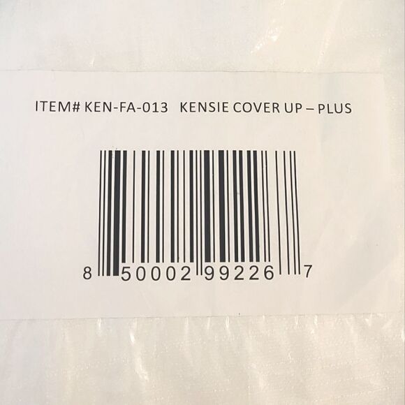 Kensie White Lace Trim Cover-Up Plus Size - Picture 9 of 9